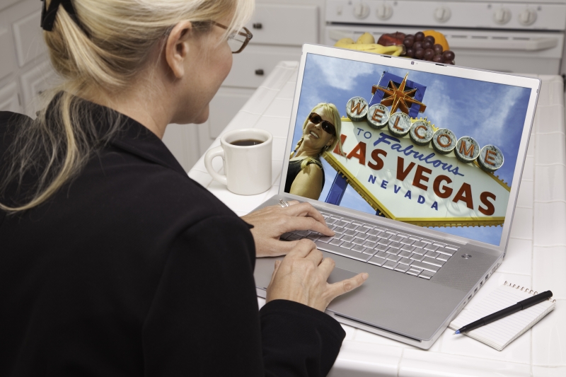 woman-in-kitchen-using-laptop-las-vegas